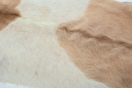 Goatskin rug for a pet bed close up