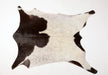 Goatskin rug #040 warm black and white