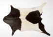 Goatskin rug #041 warm black and white