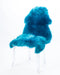 Azure blue sheepskin rug by Gorgeous Creatures