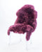 Boysenberry purple sheepskin rug