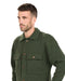 Mens 100% woll Shacket in Olive - HS001