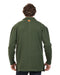 Mens 100% woll Shacket in Olive - HS001 back