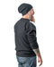 Charcoal Men's Possum Merino Wool Crew Neck Sweater back - NB120