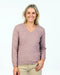 NB396 lily pink womens possum merino sweater NZ made