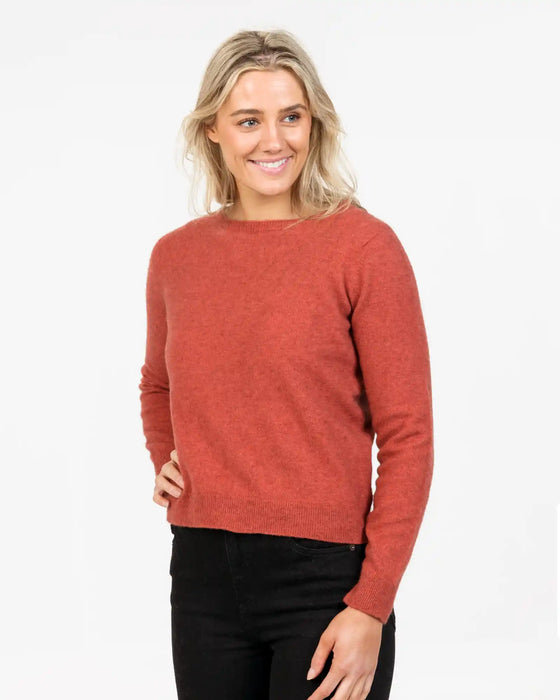 Rosewood possum merino cropped sweater NB870