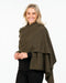 NE815 fern green possum merino wool travel wrap