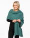 Womens wrap in possum merino mist green NE860