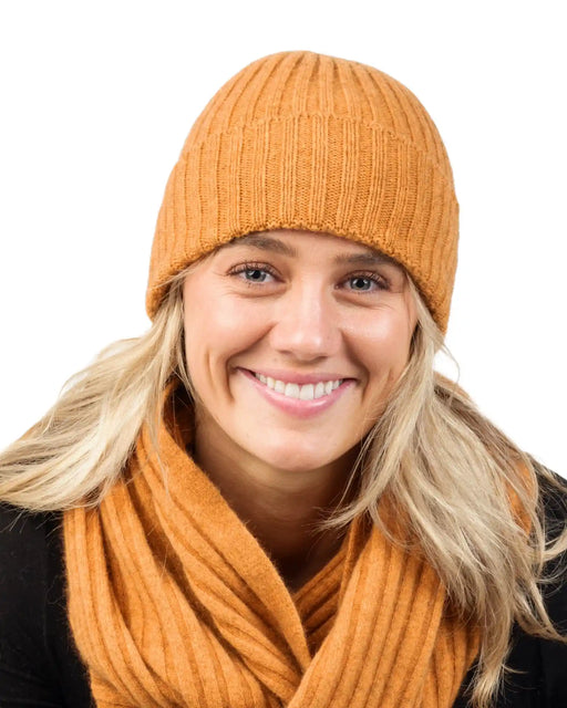 Ginger women's possum merino ribbed beanie NX480