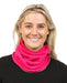 NX843 possum merino neckwarmer in peony pink