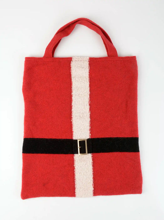 Knitted santa sack NZ made