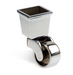 37mm chrome caster wheels with square cup